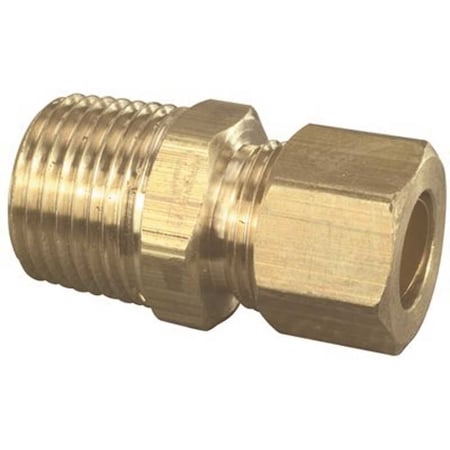 Brasscraft 3/8 OD Tube x 1/2 in. MIP Compression Male Reducing Union in Rough Finish Brass 68-6-8X